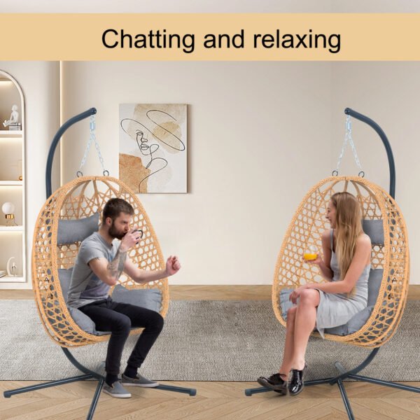 Rattan egg - shaped hanging chair