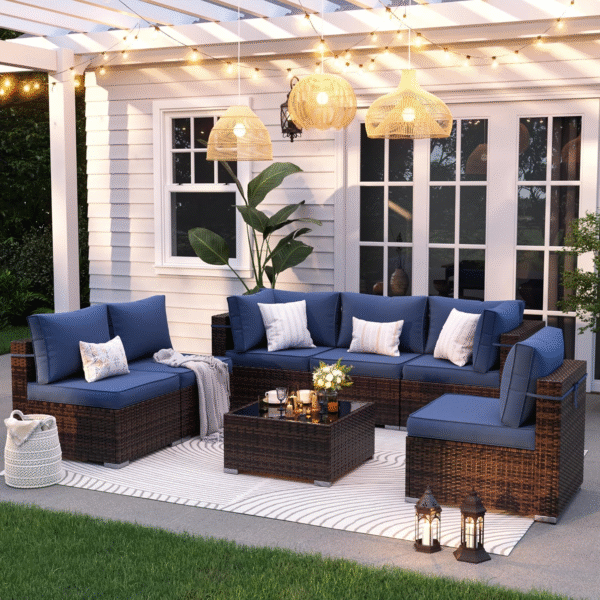 7 Pieces Outdoor Patio Furniture Sets - Image 2