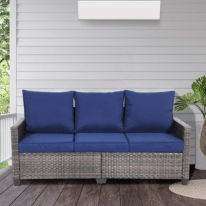 Three-Seat Sofa And Stove Table
