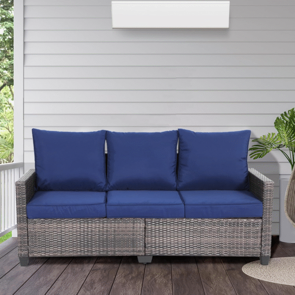 Three-Seat Sofa And Stove Table