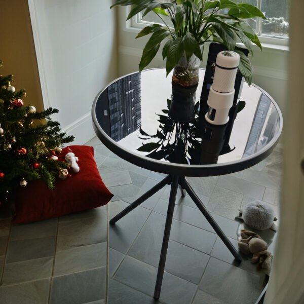 Outdoor Side Table Metal - Portable Accent Table - Image 3