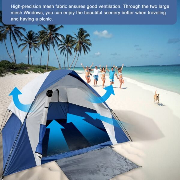 6-person dome tent with double poles - Image 4