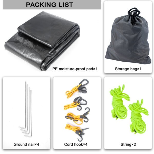 Multi-functional PE moisture-proof pad - equipped with 4 rope hooks - Image 4