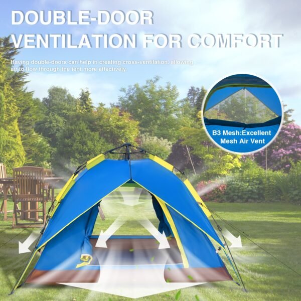 Automatic double tent with pole selection - Image 2