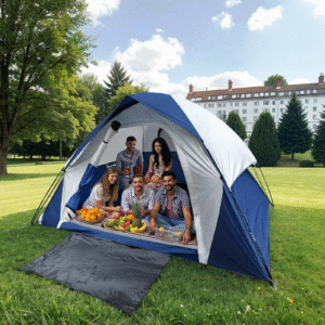 6-person dome tent with double poles
