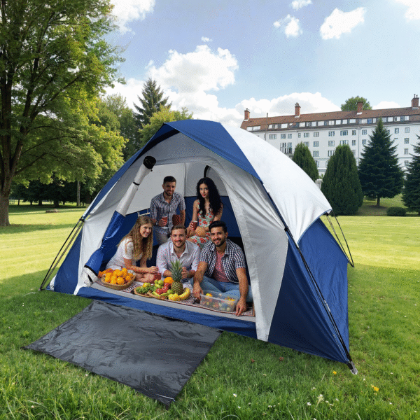 6-person dome tent with double poles